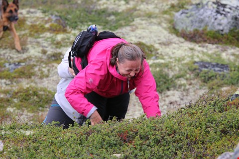 GIR SEG ALDRI: På tur er det ingenting som kan stoppe Anne fra å nå toppen